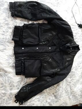 Gazzarrini Black Men's Bomber Jacket with Utility Pockets